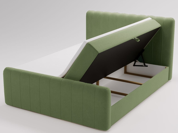 Boxspringbett mit Bettkasten 180x200 Osteno Grün