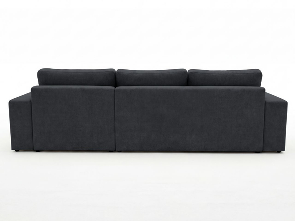 Ecksofa L-Form fürs Wohnzimmer Nesto Rechts Schwarz