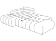 Ecksofa mit Schlaffunktion und Bettkasten Links Adoro Creme 