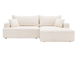 Ecksofa L-Form Rechts mit Schlaffunktion und Bettkasten California Creme