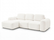 Ecksofa L-Form mit Schlaffunktion und Bettkasten Avelin Links Creme