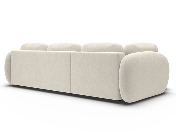 Ecksofa mit Schlaffunktion und Bettkasten Links Carino Creme