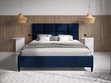 Polsterbett mit Lattenrost 180x200 Luxe Dunkelblau