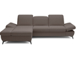 Ecksofa L-Form Links mit Schlaffunktion und Bettkasten Hannover Dunkelbraun