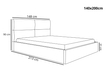 Polsterbett mit Bettkasten und Lattenrost 140x200 Marad Beige