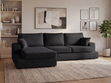 Ecksofa L-Form fürs Wohnzimmer Nesto Links Schwarz
