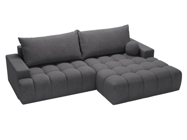 Ecksofa L-Form mit Schlaffunktion und Bettkasten Havi Rechts Graphit