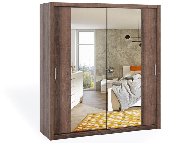 Schiebeschrank mit Spiegel Bino 200– Monastery Eiche