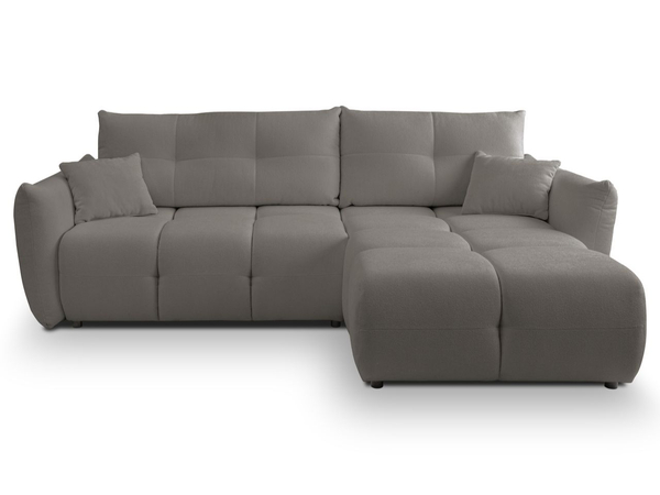 Ecksofa L-Form mit Schlaffunktion und Bettkasten Bene Dunkelgrau