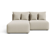 Ecksofa L-Form Links mit Schlaffunktion und Bettkasten Ronni Beige