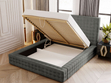Polsterbett mit Bettkasten und Lattenrost 120x200 Barbados Dunkelgrau