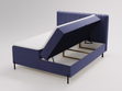 Boxspringbett mit Bettkasten 140x200 Primavera Dunkelblau