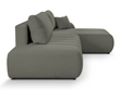 Ecksofa mit Schlaffunktion und Bettkasten Rechts Adoro Grau