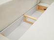 Schlafsofa mit Bettfunktion und Bettkasten Oreo Creme