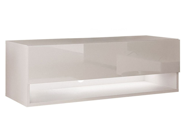 Hänge TV-Schrank 90 cm für Wohnzimmer mit LED-Beleuchtung Aurelie Kaschmir Hochglanz