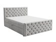 Boxspringbett mit Bettkasten 180x200 Montego Hellgrau