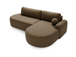 Ecksofa L-Form Rechts mit Schlaffunktion und Bettkasten Aurio O Braun