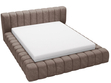 Polsterbett mit Bettkasten und Lattenrost 140x200 Italia Braun
