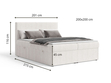 Boxspringbett mit Bettkasten 200X200 Brisa Creme