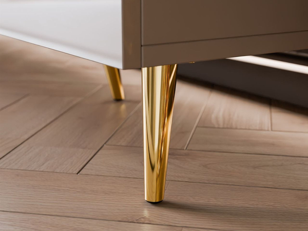 TV-Schrank im Glamour-Stil mit Schränken und Schublade Lunelie Kaschmir Hochglanz