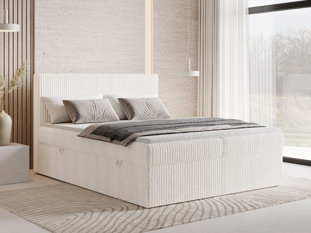 Boxspringbett mit Bettkasten 200X200 Brisa Creme