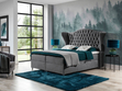 Boxspringbett mit Bettkasten 120x200 Kate Grau