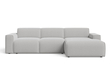 Ecksofa L-Form Rechts Lavia Bouclé-Stoff Grau