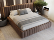 Polsterbett mit Bettkasten und Lattenrost 160x200 Bliss Braun
