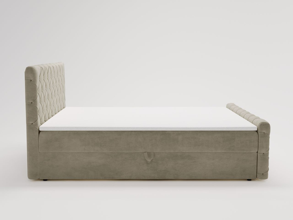 Boxspringbett mit Bettkasten 120x200 Lunaris Hellbraun