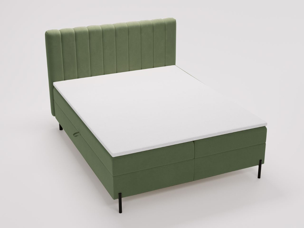 Boxspringbett mit Bettkasten 160x200 Primavera Grün