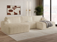 Wohnlandschaft mit Schlaffunktion und Bettkasten Serene Beige