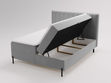 Boxspringbett mit Bettkasten 120x200 Primavera Hellgrau