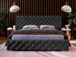 Polsterbett mit Bettkasten und Lattenrost 180x200 Madera Schwarz