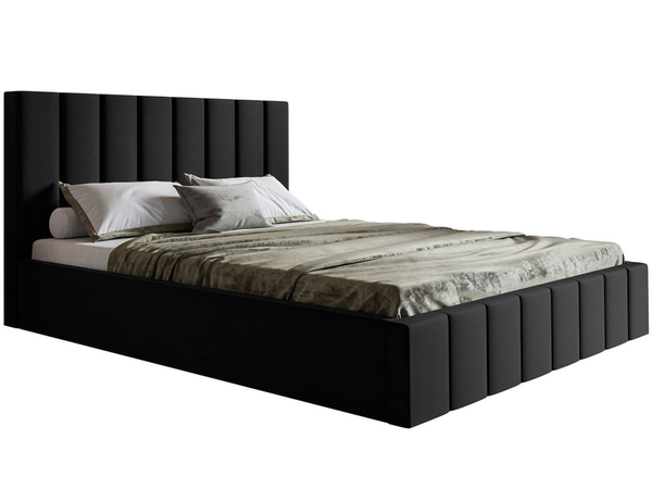 Polsterbett mit Bettkasten und Lattenrost 140x200 Siena Schwarz