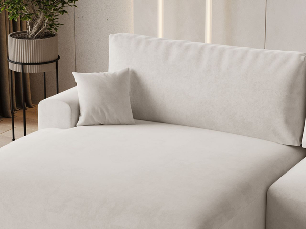 Ecksofa L-Form mit Schlaffunktion und Bettkasten Serene Links Hellbeige