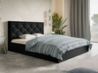 Polsterbett mit Bettkasten und Lattenrost 180x200 Salento Schwarz