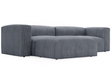 Ecksofa L-Form Links Moderne Cord Ecksofa Landi Grau