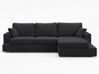 Ecksofa L-Form fürs Wohnzimmer Nesto Rechts Schwarz