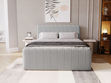 Boxspringbett mit Bettkasten 140x200 Osteno Grau