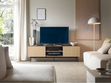 Zweittüriges TV-Lowboard für Wohnzimmer Auroé Eiche Vicenza