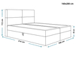 Boxspringbett mit Bettkasten 160x200 Hera Dunkelblau