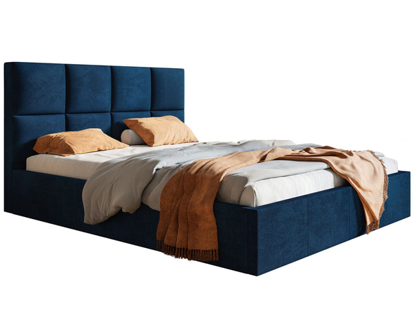 Polsterbett mit Bettkasten und Lattenrost 180x200 Malo Dunkelblau