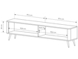 TV-Lowboard mit Türen 200 cm Latina Weiß