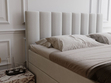 Boxspringbett mit Bettkasten 140x200 Mocca Grau