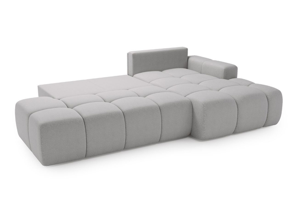 Ecksofa L-Form Rechts mit Schlaffunktion und Bettkasten Montero Grau
