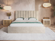 Polsterbett mit Bettkasten und Lattenrost 160x200 Sesto Beige