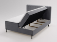 Boxspringbett mit Bettkasten 180x200 Primavera Dunkelgrau