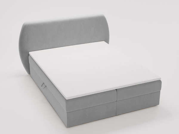 Boxspringbett mit Bettkasten 120x200 Bogota Hellgrau
