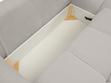 Ecksofa L-Form mit Schlaffunktion und Bettkasten Bene Hellgrau