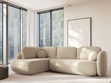 Ecksofa mit Schlaffunktion und Bettkasten Links Carino Beige